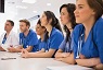 Medical students listening sitting at desk at the university (1)